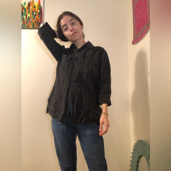 SOLD Vintage Milano Pinstripe Button-down - Picture 2 of 5